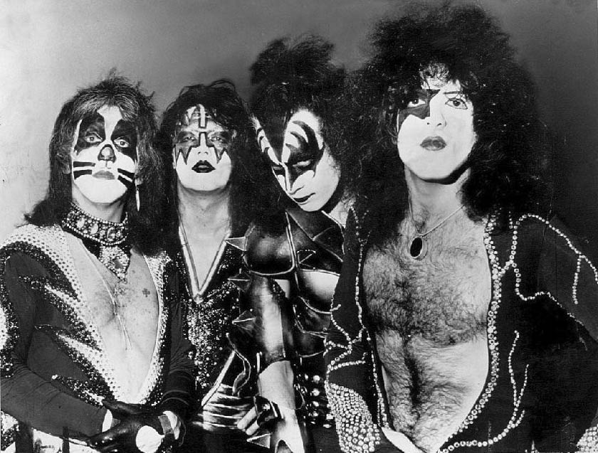 Kiss original lineup 1976: Peter Criss, Ace Frehley, Gene Simmons and Paul Stanley.